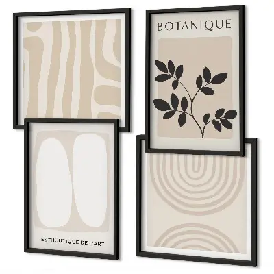 Boho delicate plant poster set multi-piece wall decor