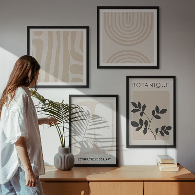 Multi-piece wall decor set Boho delicate plant posters
