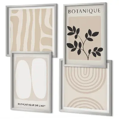 Boho delicate plant poster set multi-piece wall decor