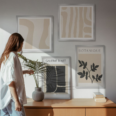 Wall art set Abstract plant motifs