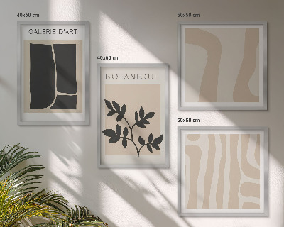 Wall art set Abstract plant motifs