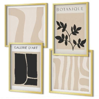 Wall art set Abstract plant motifs