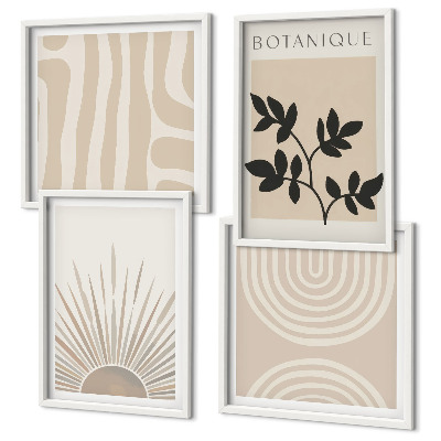 Multi-piece wall decor set Abstract plant patterns