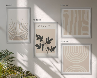 Multi-piece wall decor set Abstract plant patterns