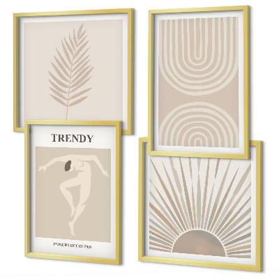 Wall art set Pastel boho abstract posters