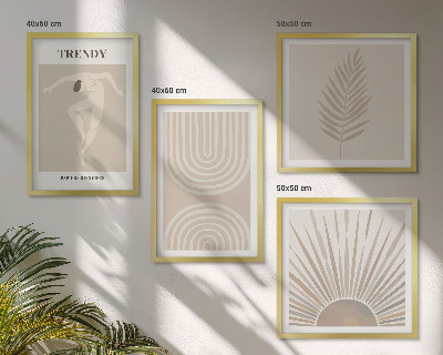 Wall art set Pastel boho abstract posters