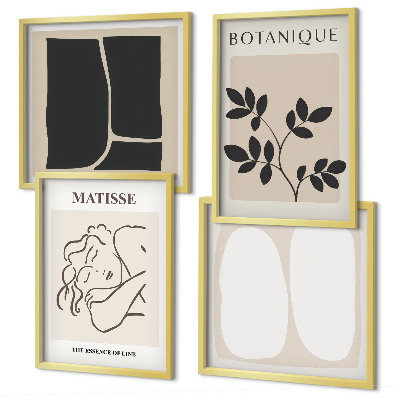 Set of 4 wall art pieces Matisse's Stylish Plant Paintings