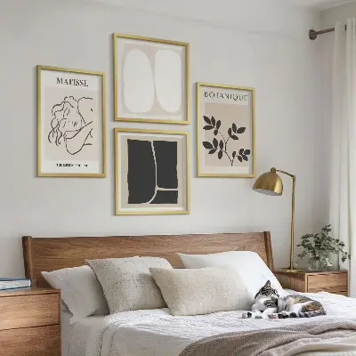Matisse Style Plant Wall Art set of 4 decorative pieces