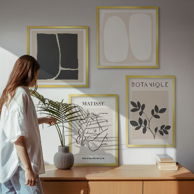 Set of 4 wall art pieces Matisse's Stylish Plant Paintings