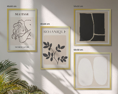 Set of 4 wall art pieces Matisse's Stylish Plant Paintings