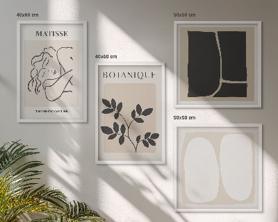 Set of 4 wall art pieces Matisse's Stylish Plant Paintings
