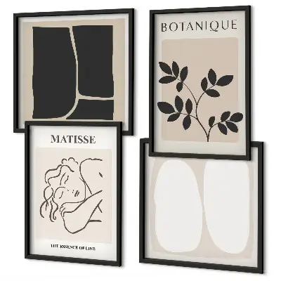 Matisse Style Plant Wall Art set of 4 decorative pieces