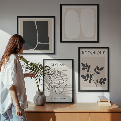 Set of 4 wall art pieces Matisse's Stylish Plant Paintings