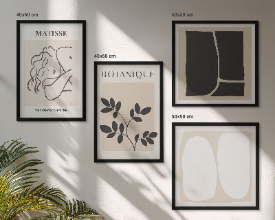 Set of 4 wall art pieces Matisse's Stylish Plant Paintings