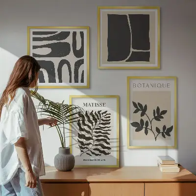 Minimalist plant posters multi-piece wall decor set