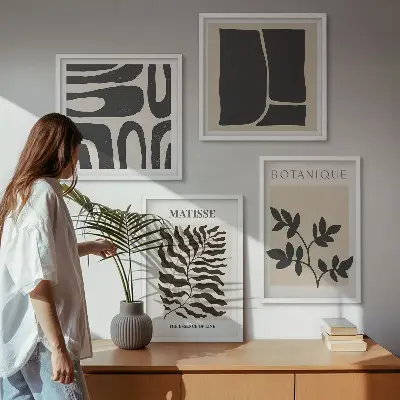 Minimalist plant posters multi-piece wall decor set