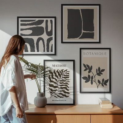 Multi-piece wall decor set Minimalist plant posters