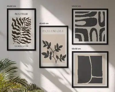 Minimalist plant posters multi-piece wall decor set