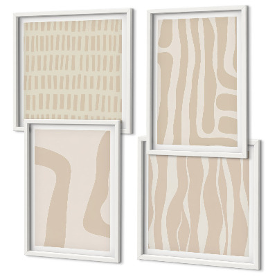 Wall art set Abstract boho patterns shapes