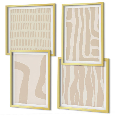 Wall art set Abstract boho patterns shapes