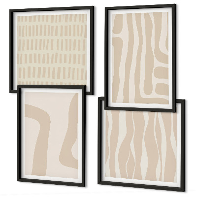 Wall art set Abstract boho patterns shapes