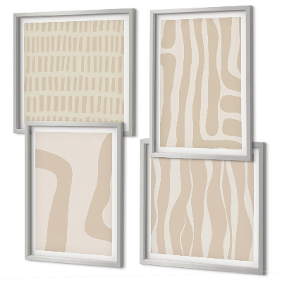 Wall art set Abstract boho patterns shapes