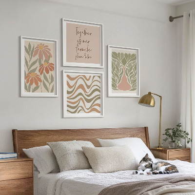 Multi-piece wall decor set Pastel abstract flowers