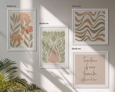 Multi-piece wall decor set Pastel abstract flowers
