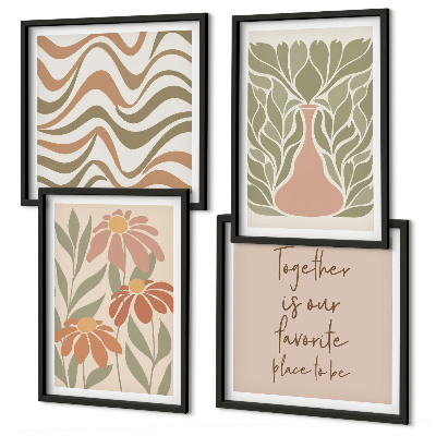 Multi-piece wall decor set Pastel abstract flowers