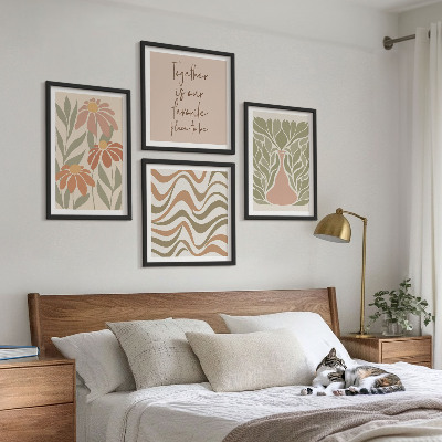 Multi-piece wall decor set Pastel abstract flowers