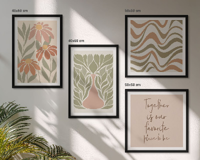 Multi-piece wall decor set Pastel abstract flowers