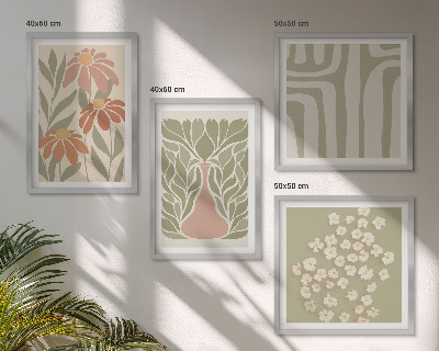 Wall art set Floral minimalist boho