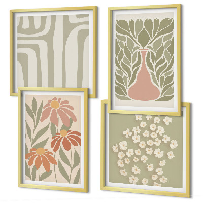 Wall art set Floral minimalist boho