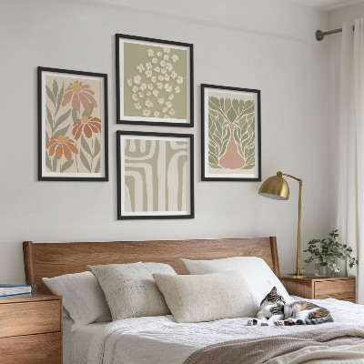 Wall art set Floral minimalist boho