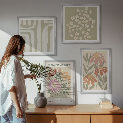 Multi-piece wall decor set Botanical motifs Paris minimalism