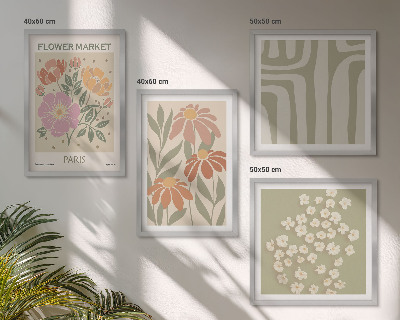 Multi-piece wall decor set Botanical motifs Paris minimalism