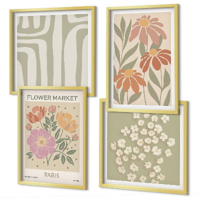 Multi-piece wall decor set Botanical motifs Paris minimalism