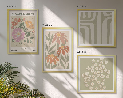 Multi-piece wall decor set Botanical motifs Paris minimalism