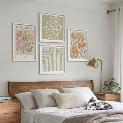 Multi-piece wall decor set Botanical motifs Paris minimalism
