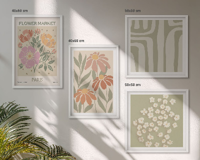 Multi-piece wall decor set Botanical motifs Paris minimalism