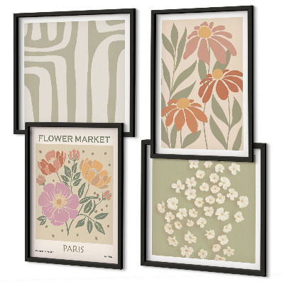 Multi-piece wall decor set Botanical motifs Paris minimalism