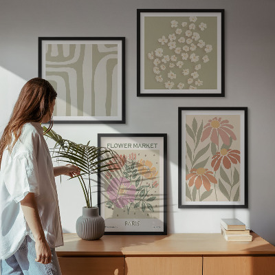 Multi-piece wall decor set Botanical motifs Paris minimalism