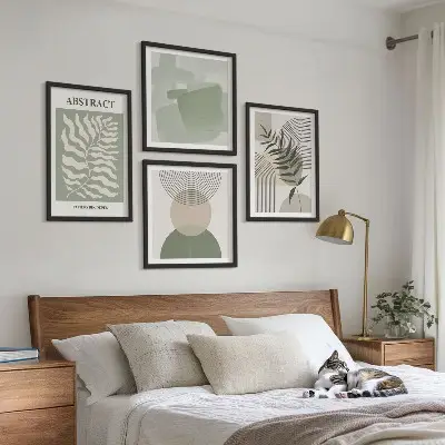 Botanical boho abstractions wall art set