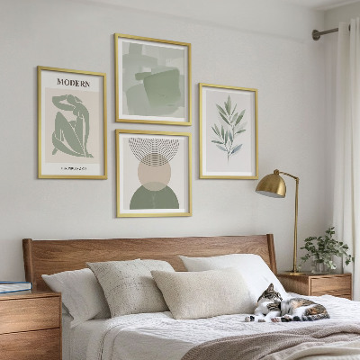 Multi-piece wall decor set Stylish abstract plant graphics