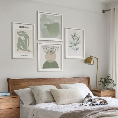 Multi-piece wall decor set Stylish abstract plant graphics