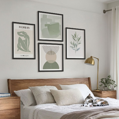 Multi-piece wall decor set Stylish abstract plant graphics