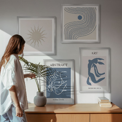 Set of 4 wall art pieces Matisse's stylish abstract patterns