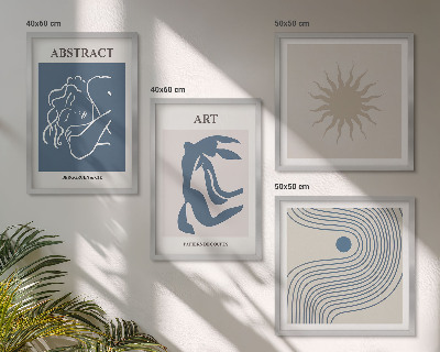 Set of 4 wall art pieces Matisse's stylish abstract patterns