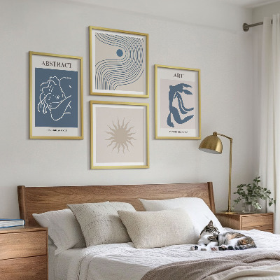 Set of 4 wall art pieces Matisse's stylish abstract patterns