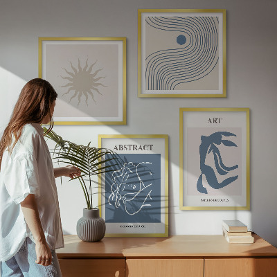 Set of 4 wall art pieces Matisse's stylish abstract patterns